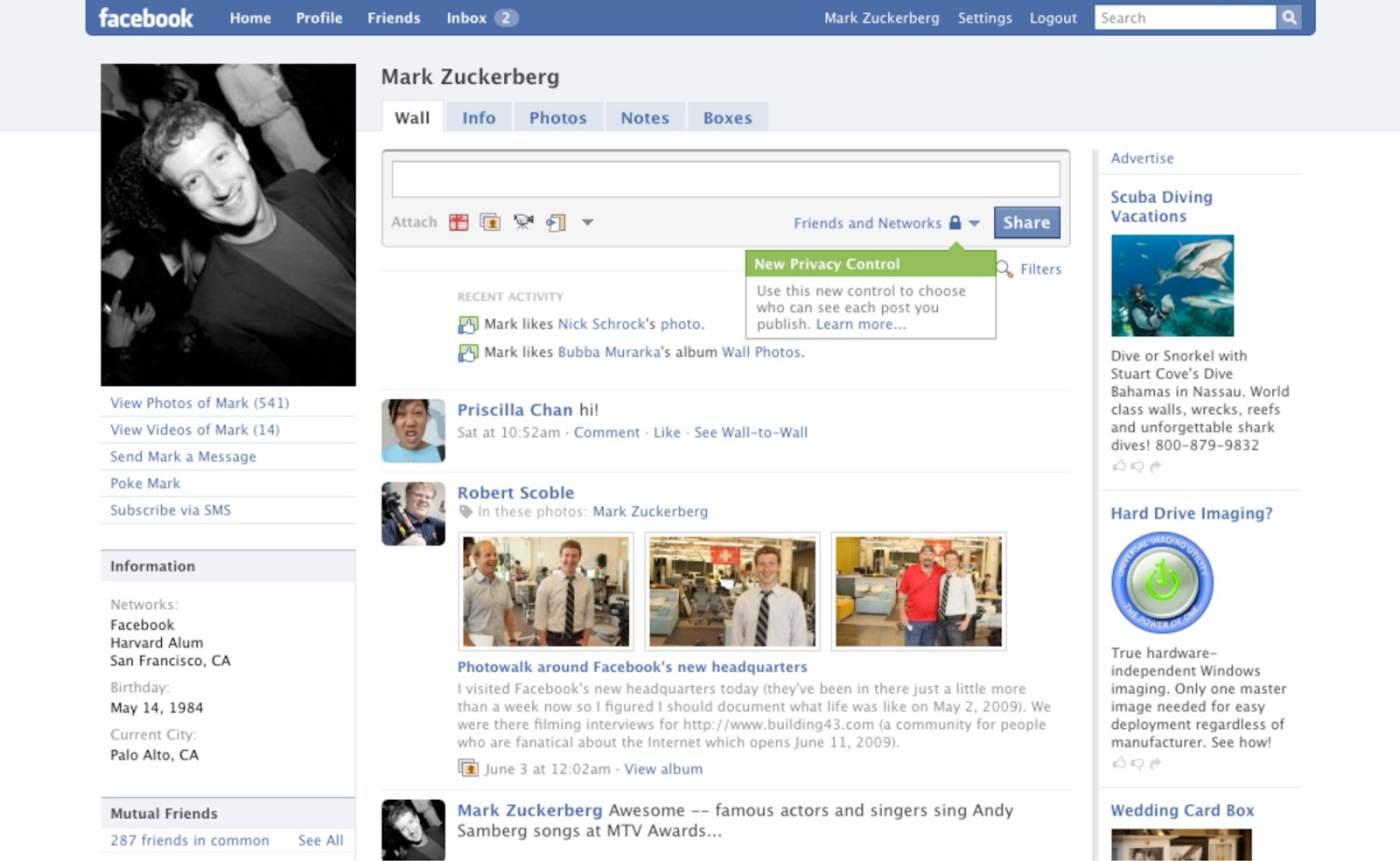 Facebook in 2009